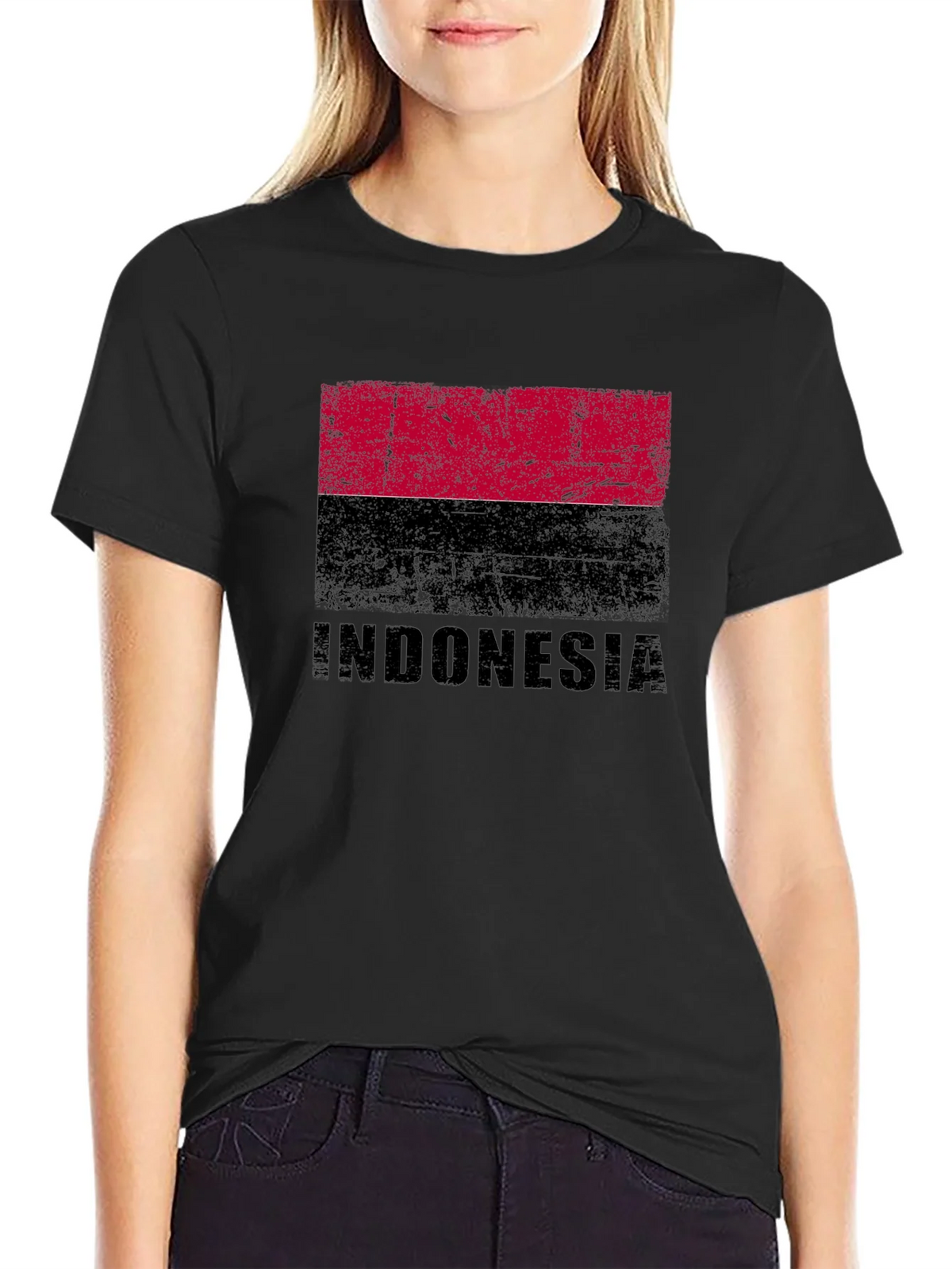 Indonesia Flag Graphic T-Shirt - Distressed Design product image 2