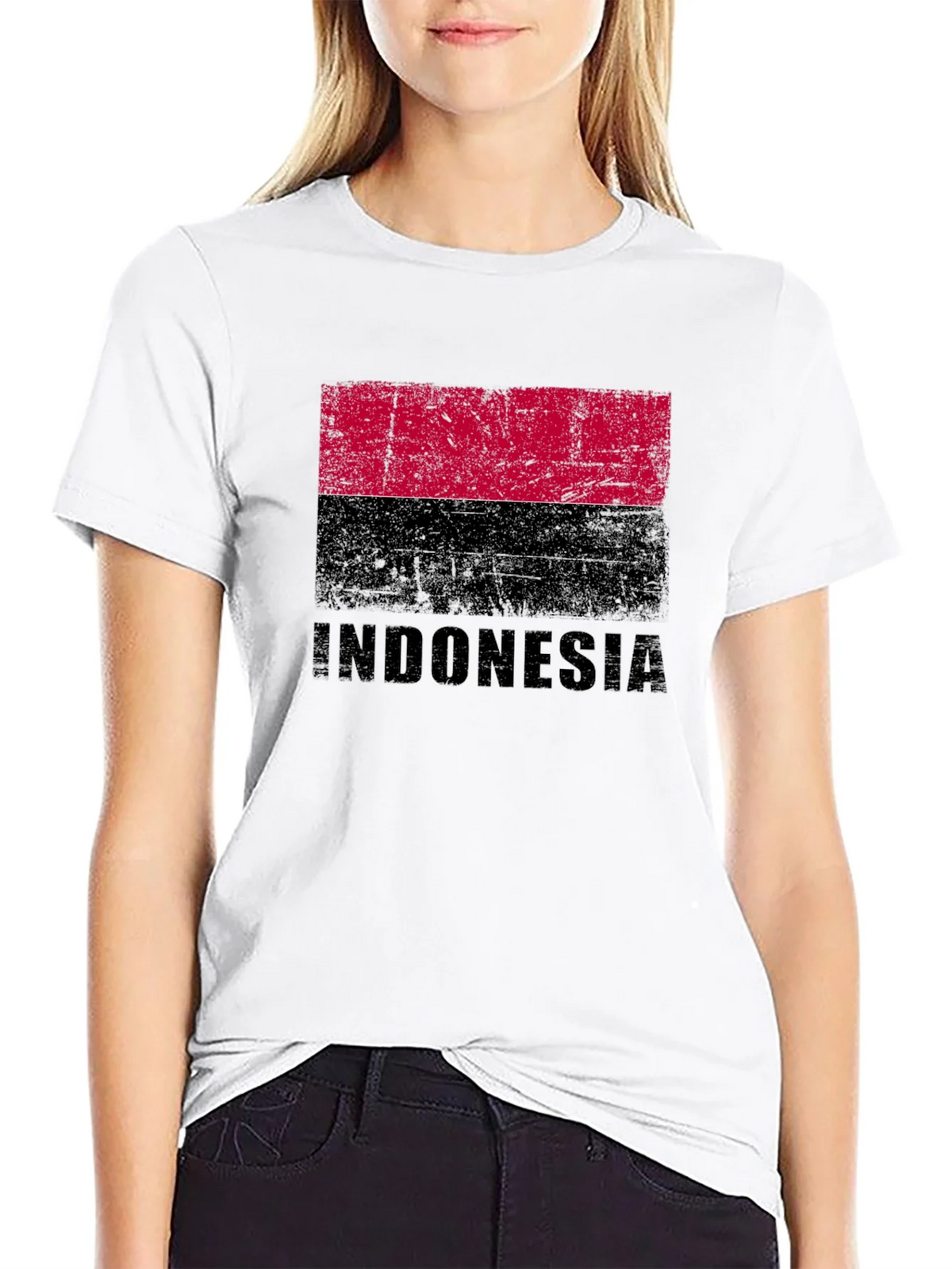 Indonesia Flag Graphic T-Shirt - Distressed Design product image 8