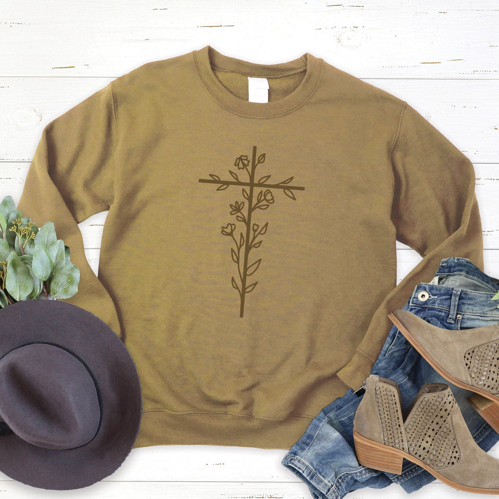 Floral Cross Sweatshirt