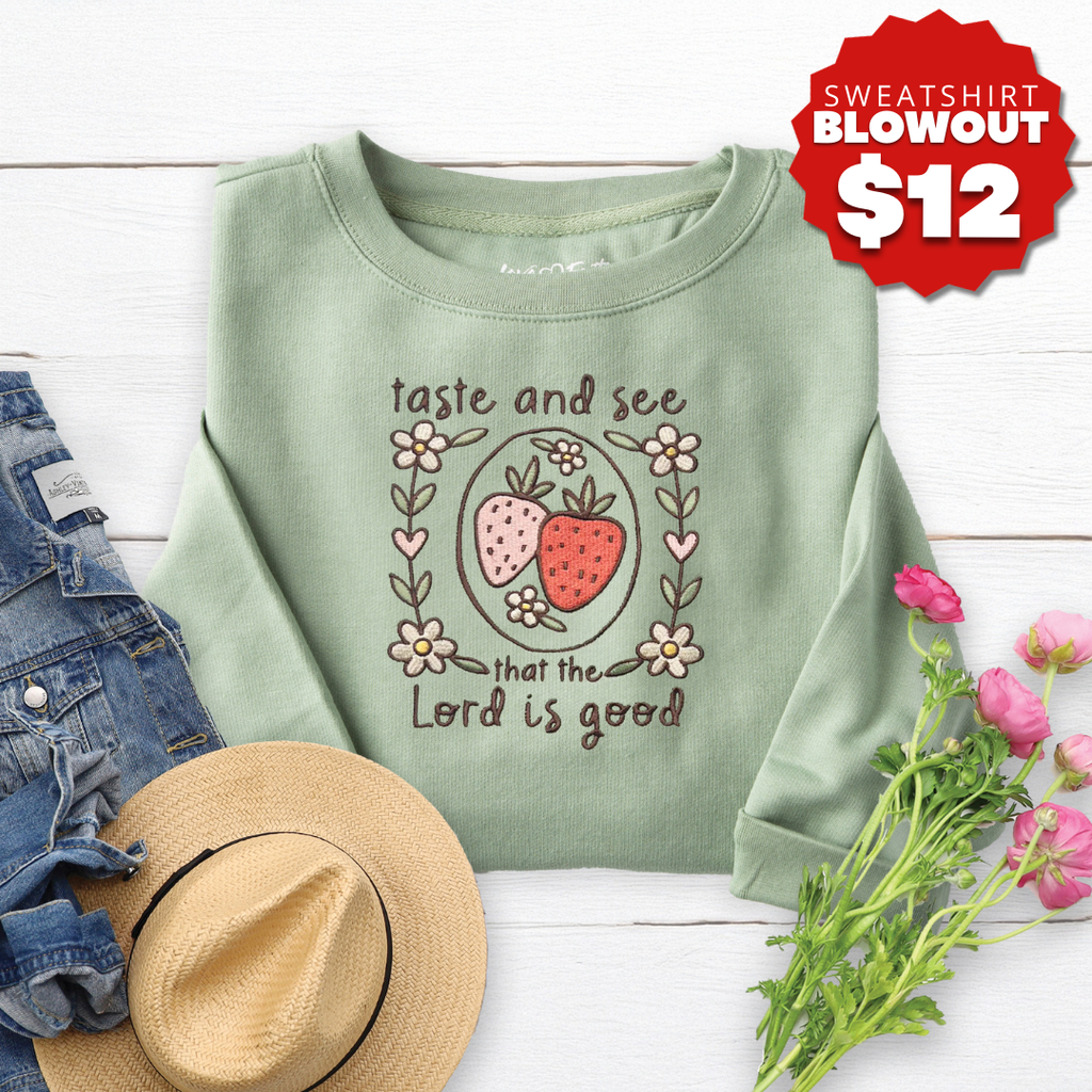 Taste and See Embroidered Crewneck Sweatshirt product image 1