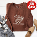 Jesus and Chickens Embroidered Crewneck Sweatshirt product image 1