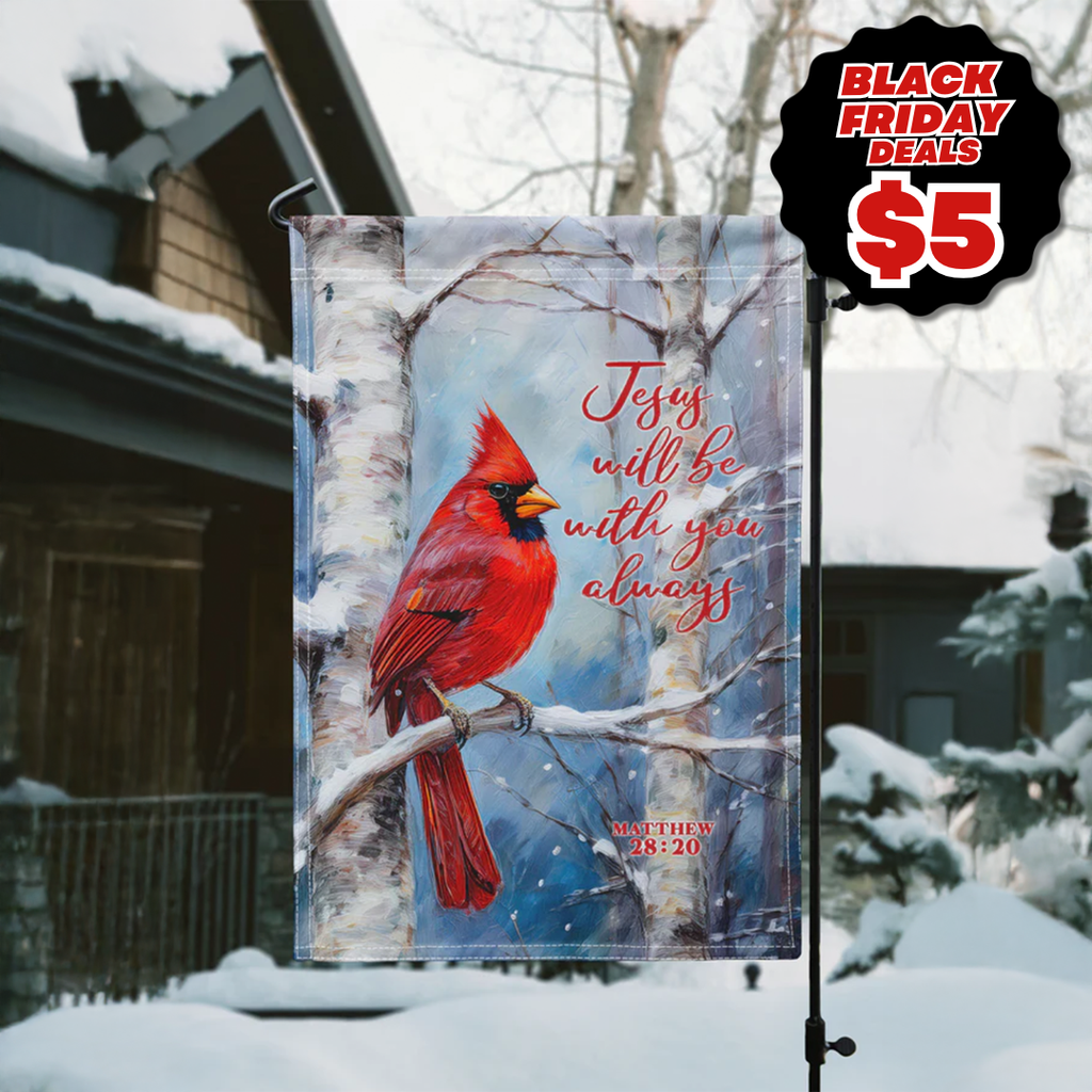 Always With You Cardinal Garden Flag