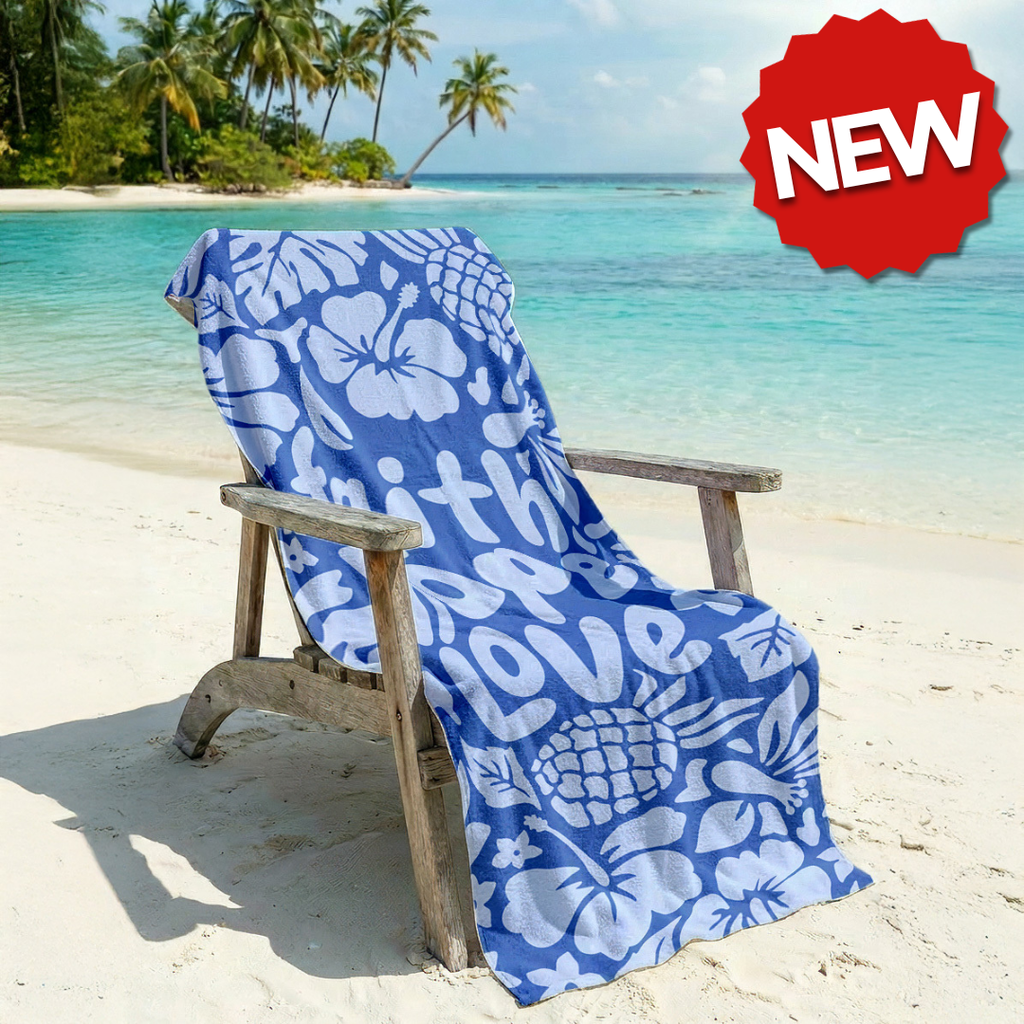 Faith Hope Love Beach Towel