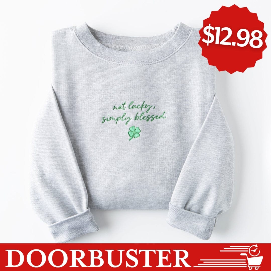 Embroidered Simply Blessed Sweatshirt product image 1
