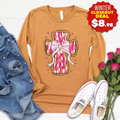 Pink Paint Cross Long Sleeve product image 1