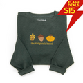 Embroidered Thankful Grateful Blessed Fall Icons Sweatshirt product image 1