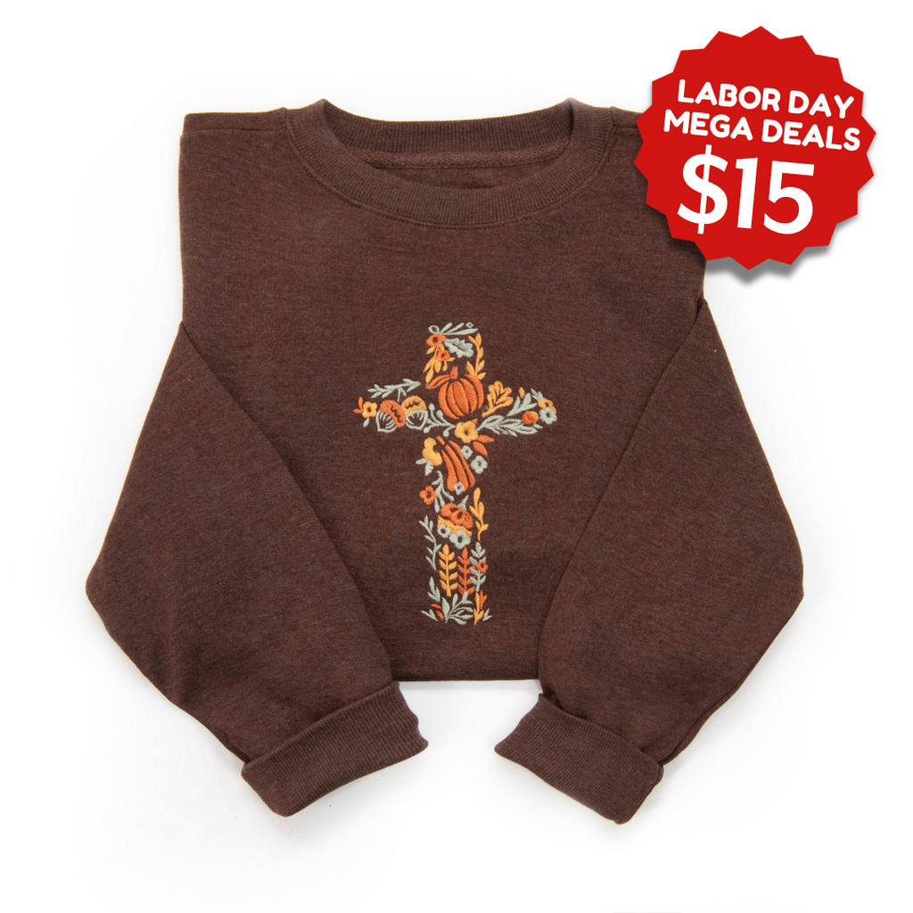 Embroidered Fall Cross Sweatshirt product image 1
