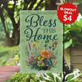 Bless This Home Printed Garden Flag