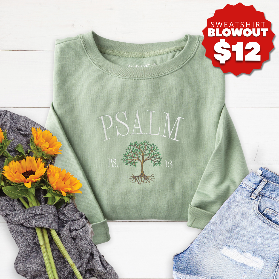 Psalm 1:3 Embroidered Crewneck Sweatshirt product image 1