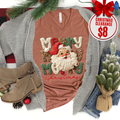 Merry Christmas Patchwork V-Neck