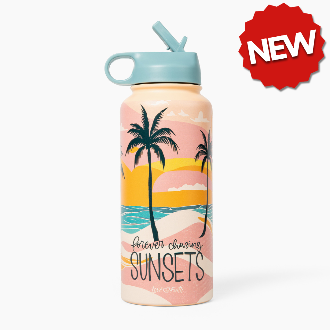 Forever Chasing Sunsets Stainless Steel 32 oz Bottle
