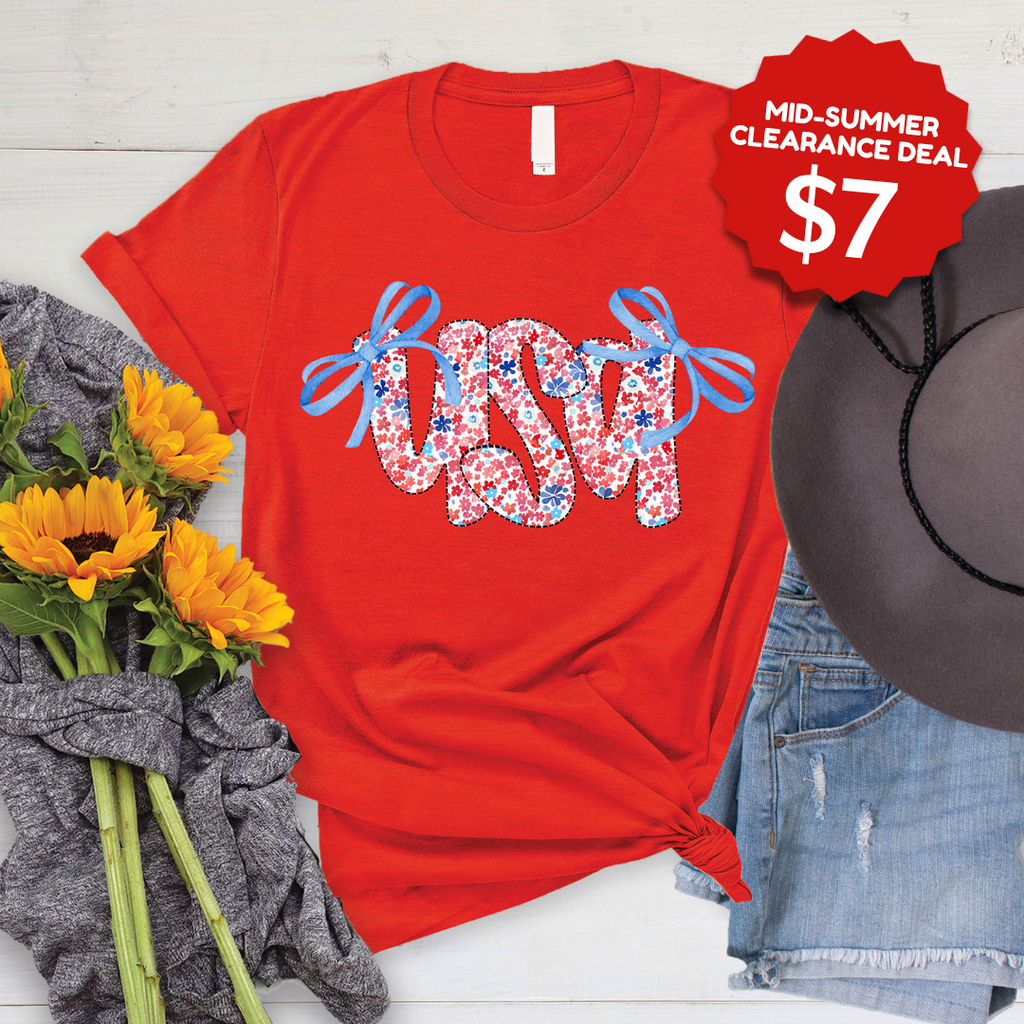 Ribbon Floral USA Tee product image 1