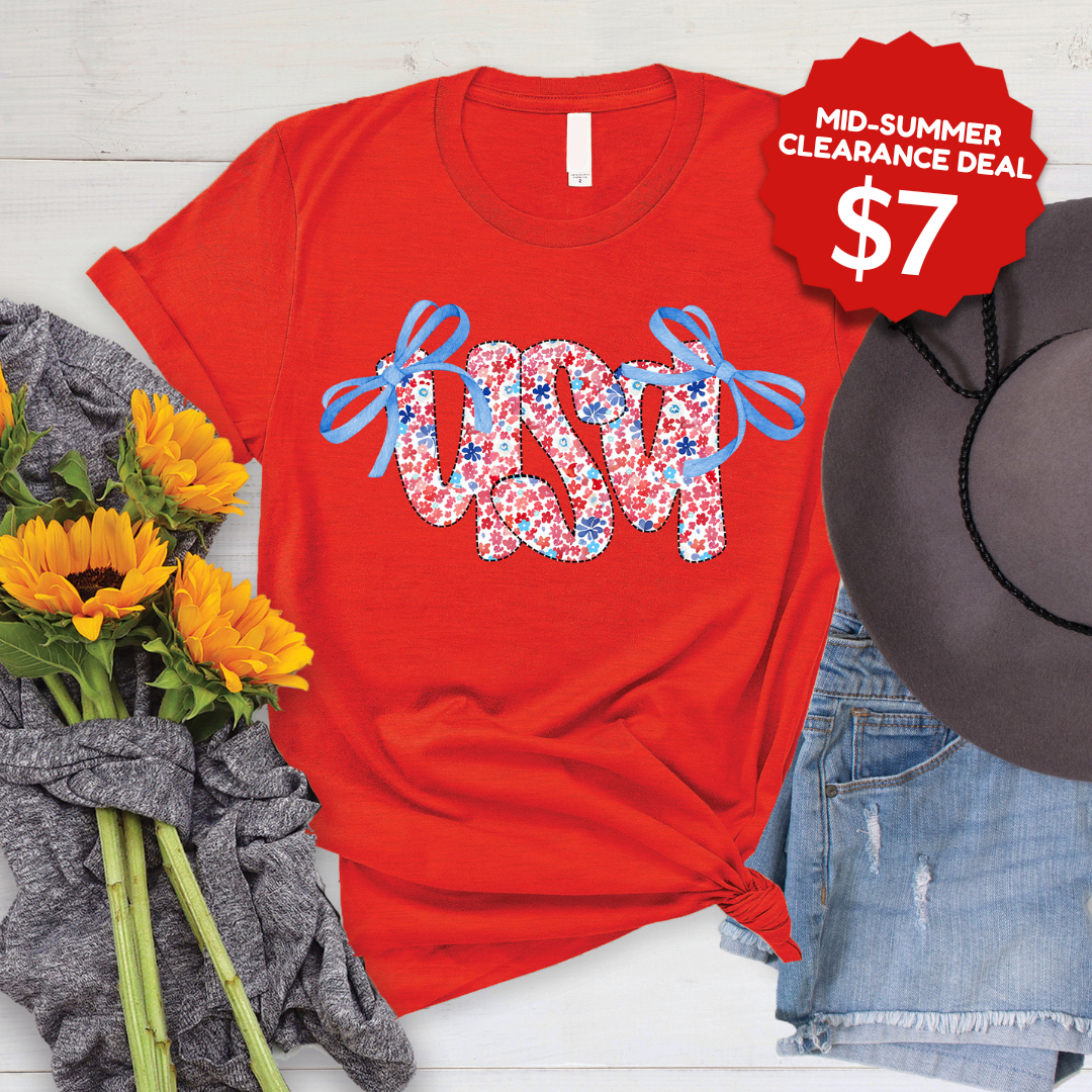 Ribbon Floral USA Tee product image 1