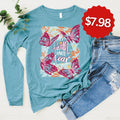 Faith Over Fear Butterflies Long Sleeve product image 1