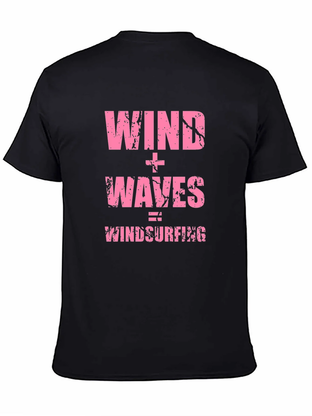 Wind + Waves = Windsurfing Black T-Shirt product image 3