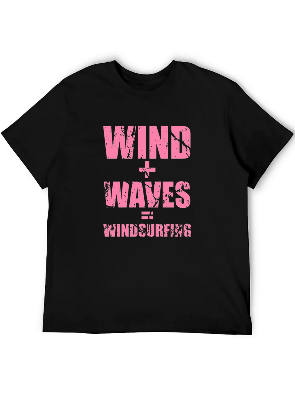 Wind + Waves = Windsurfing Black T-Shirt product image 4