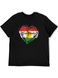 Kurdistan Flag Heart T-Shirt product image 1