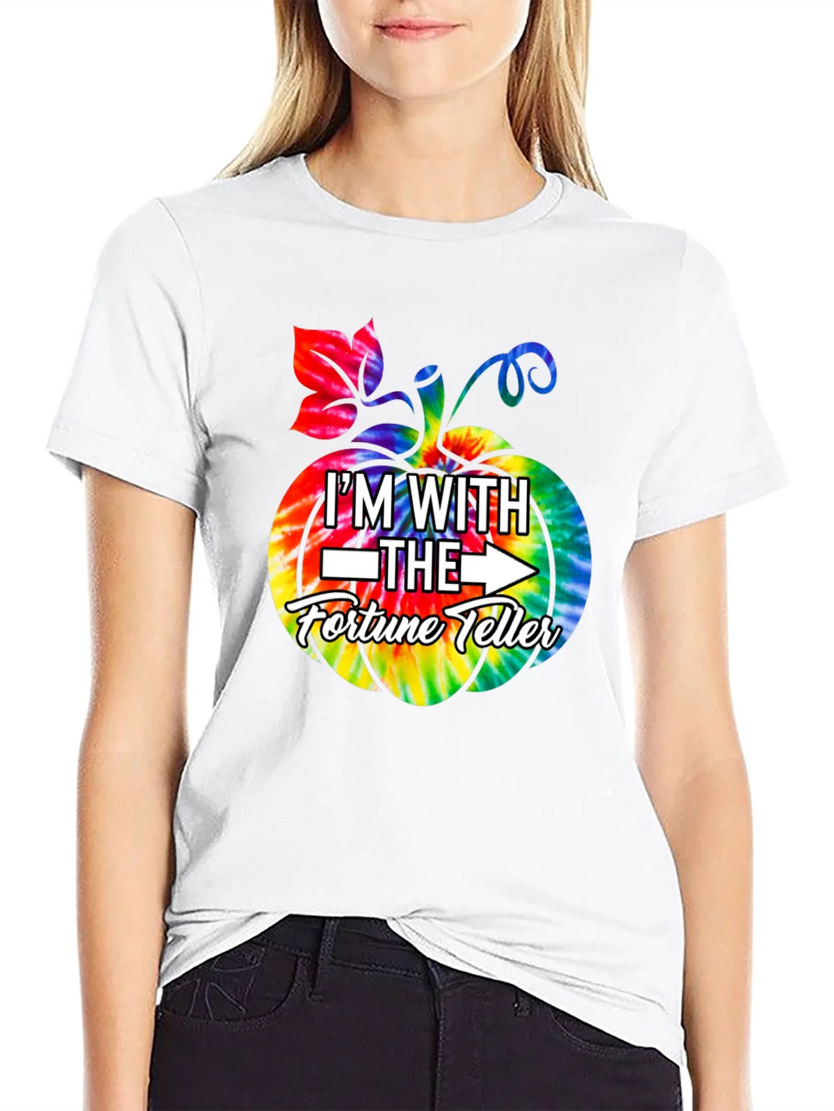 Im With the Fortune Teller Halloween Pumpkin T-Shirt product image 1