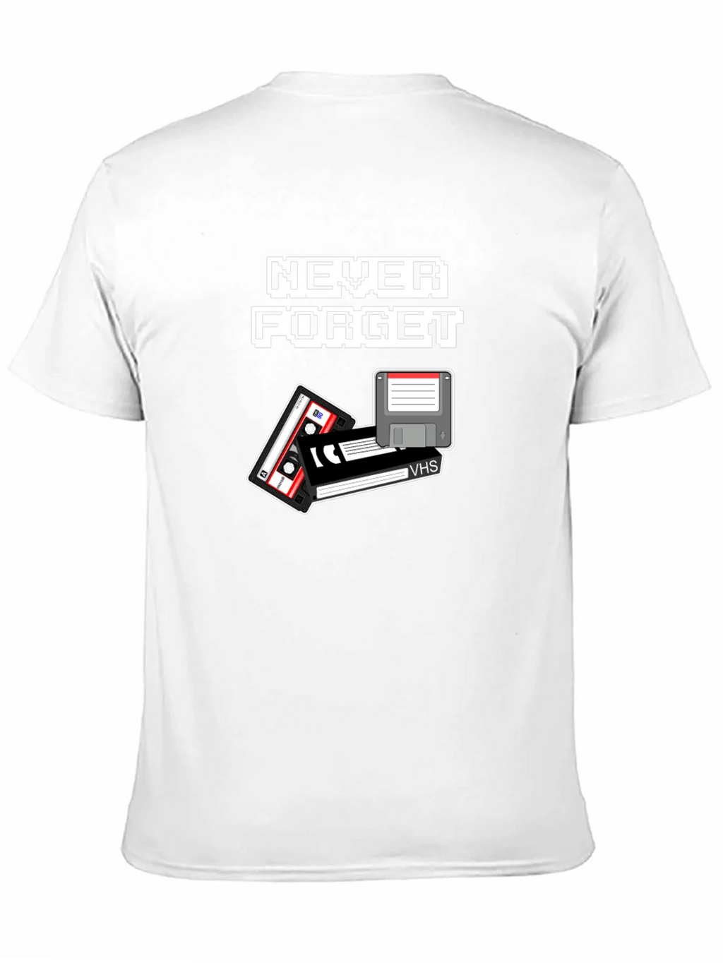 Retro Tech T-Shirt - Never Forget Cassette Floppy Disk product image 2