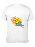 Flaming Shuttlecock Graphic Tee product image 1