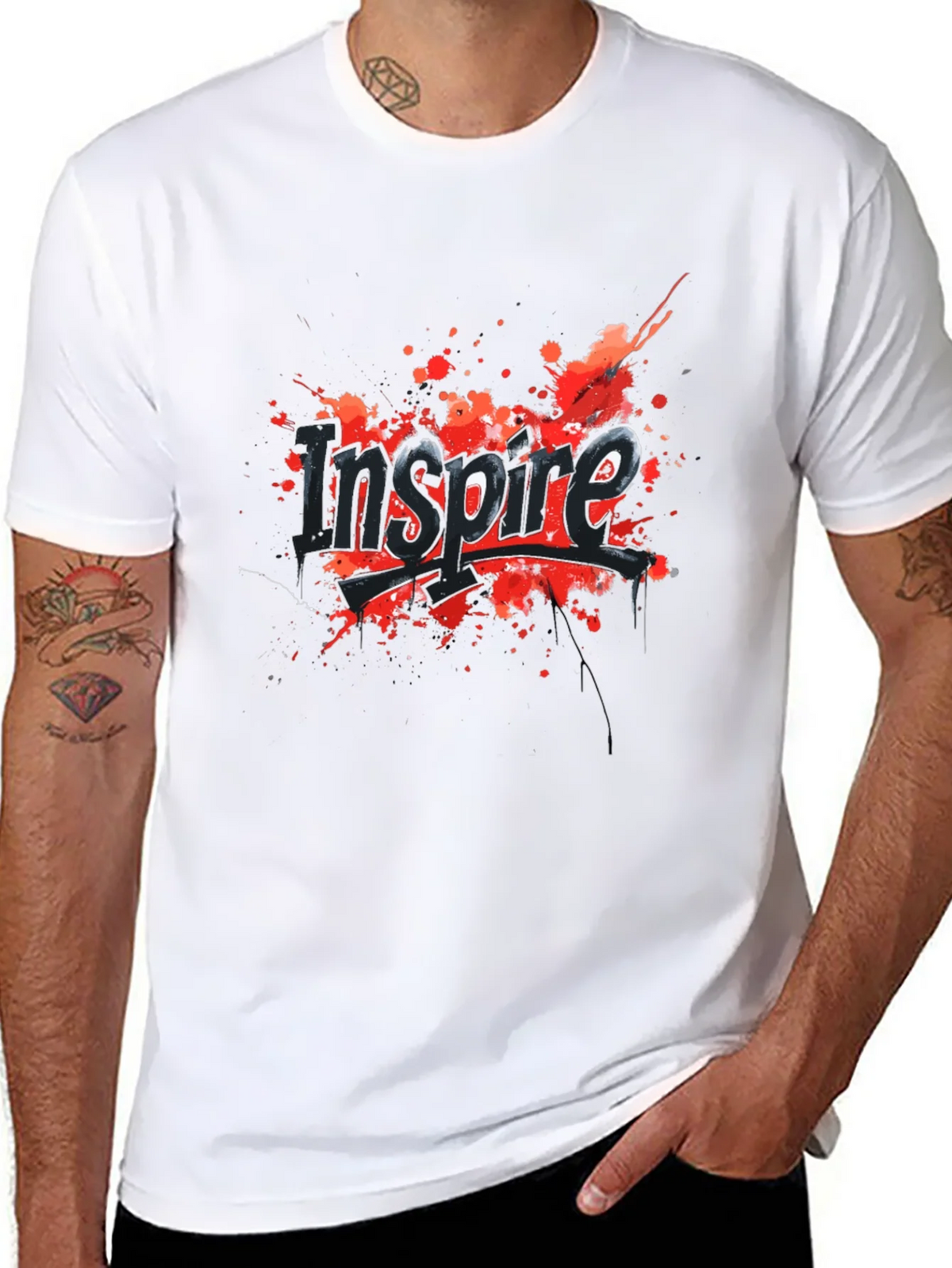 Inspire Graphic Tee - Black Cotton Blend product image 7