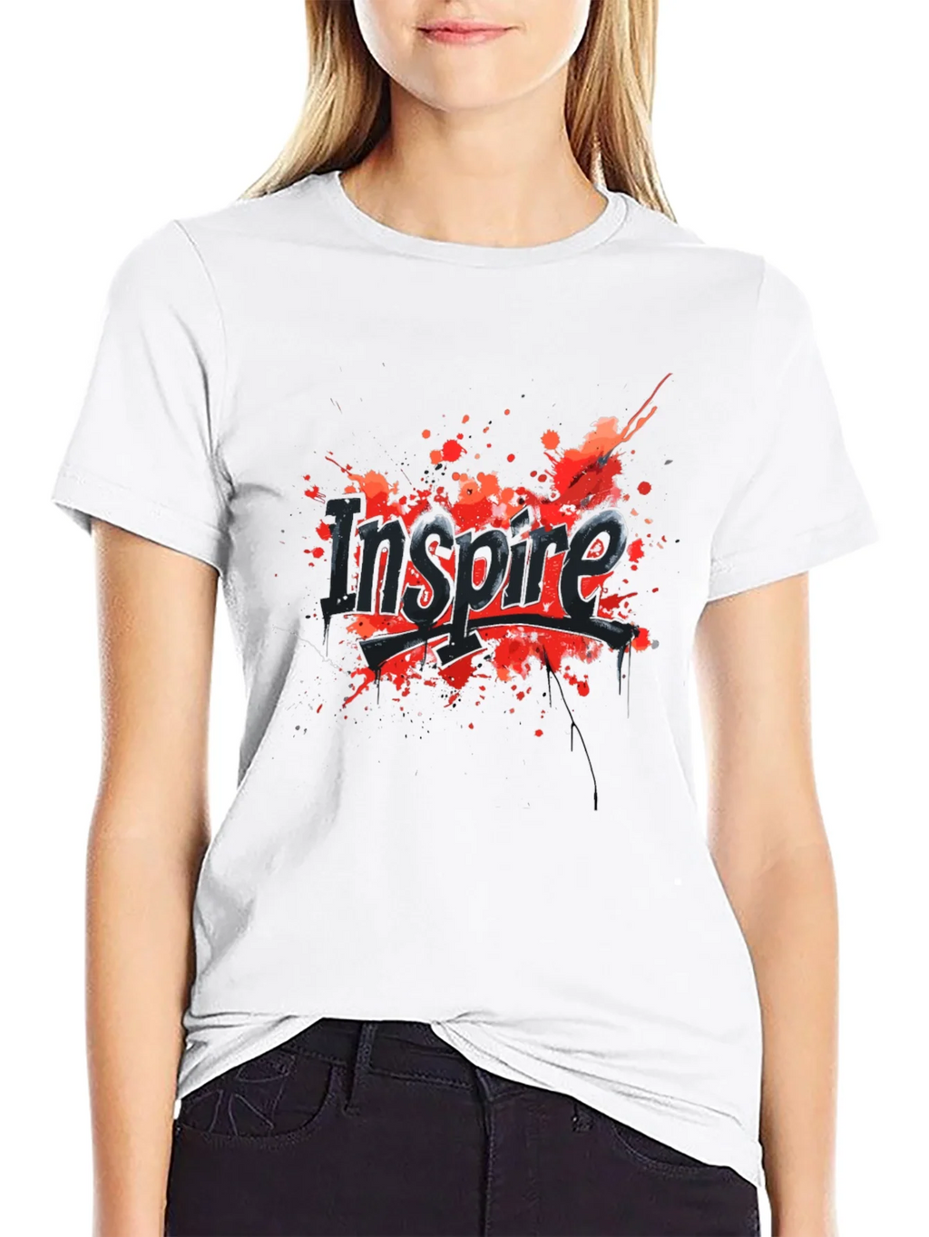 Inspire Graphic Tee - Black Cotton Blend product image 8