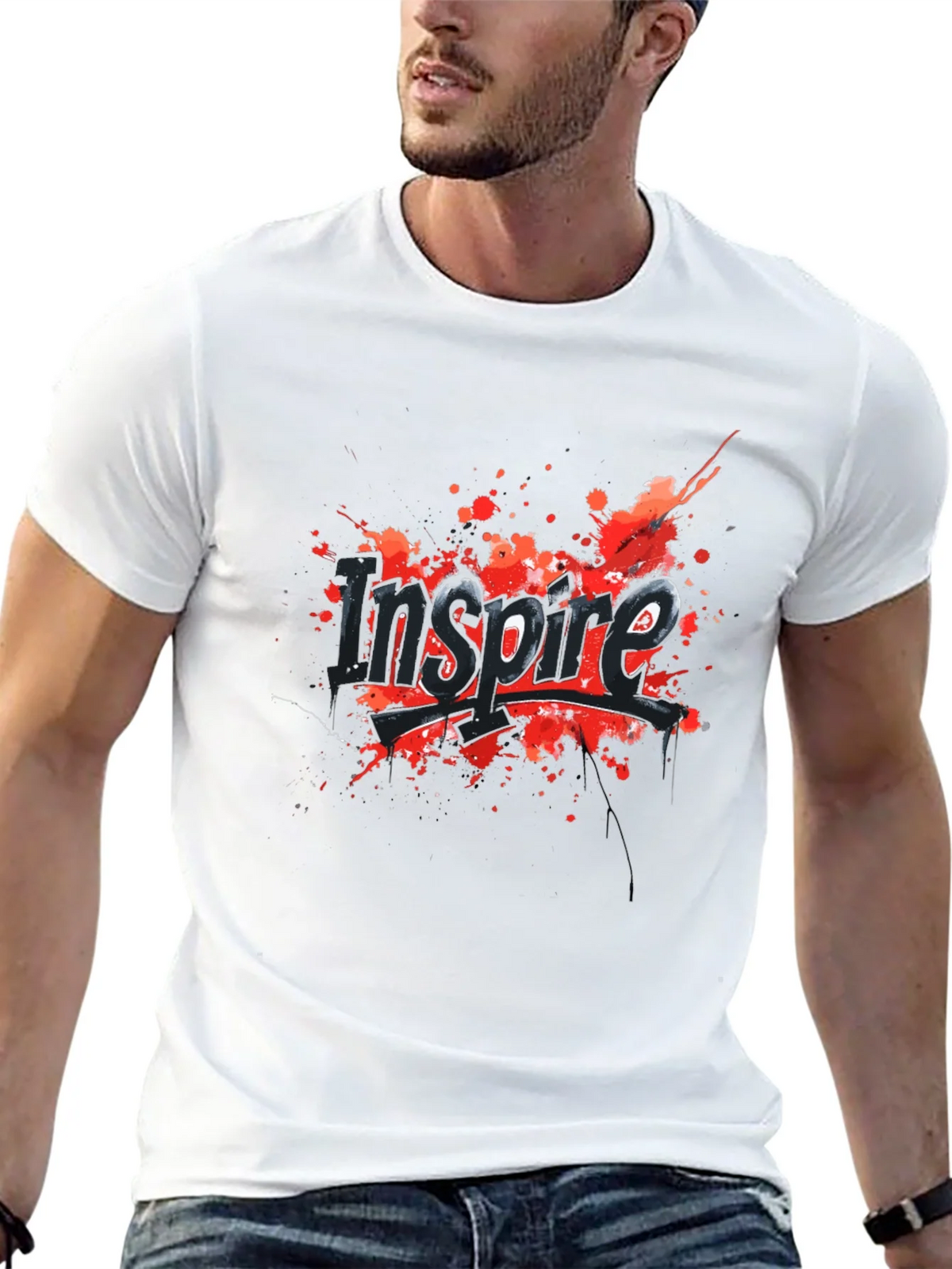 Inspire Graphic Tee - Black Cotton Blend product image 12