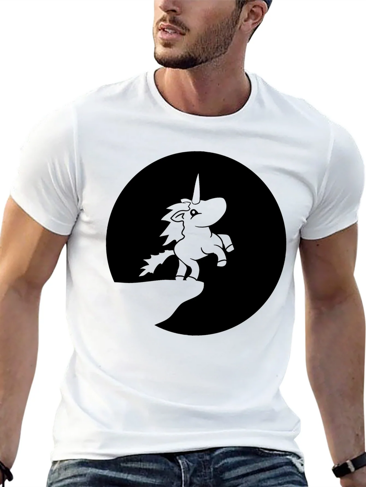 Unicorn Silhouette T-Shirt - Dark Fantasy Style product image 5