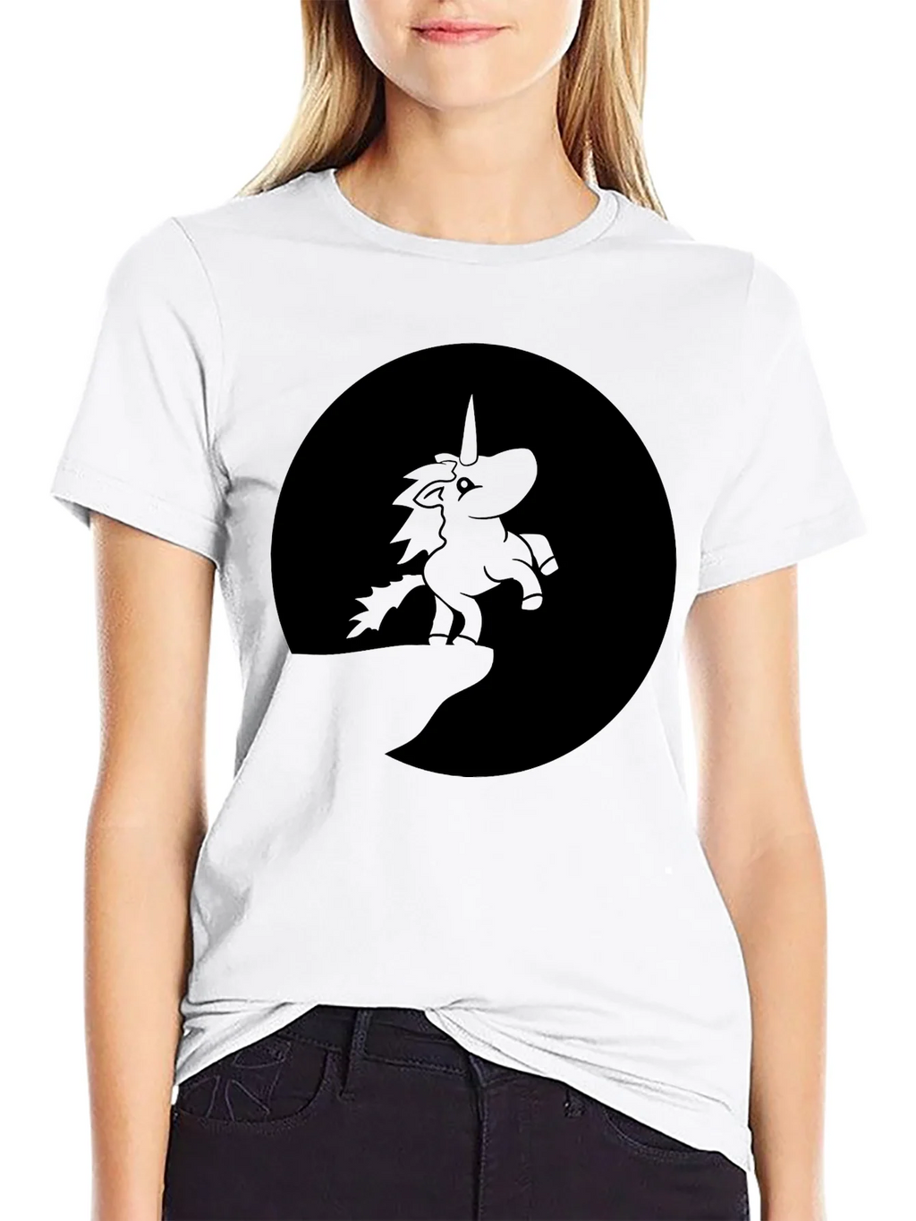Unicorn Silhouette T-Shirt - Dark Fantasy Style product image 2