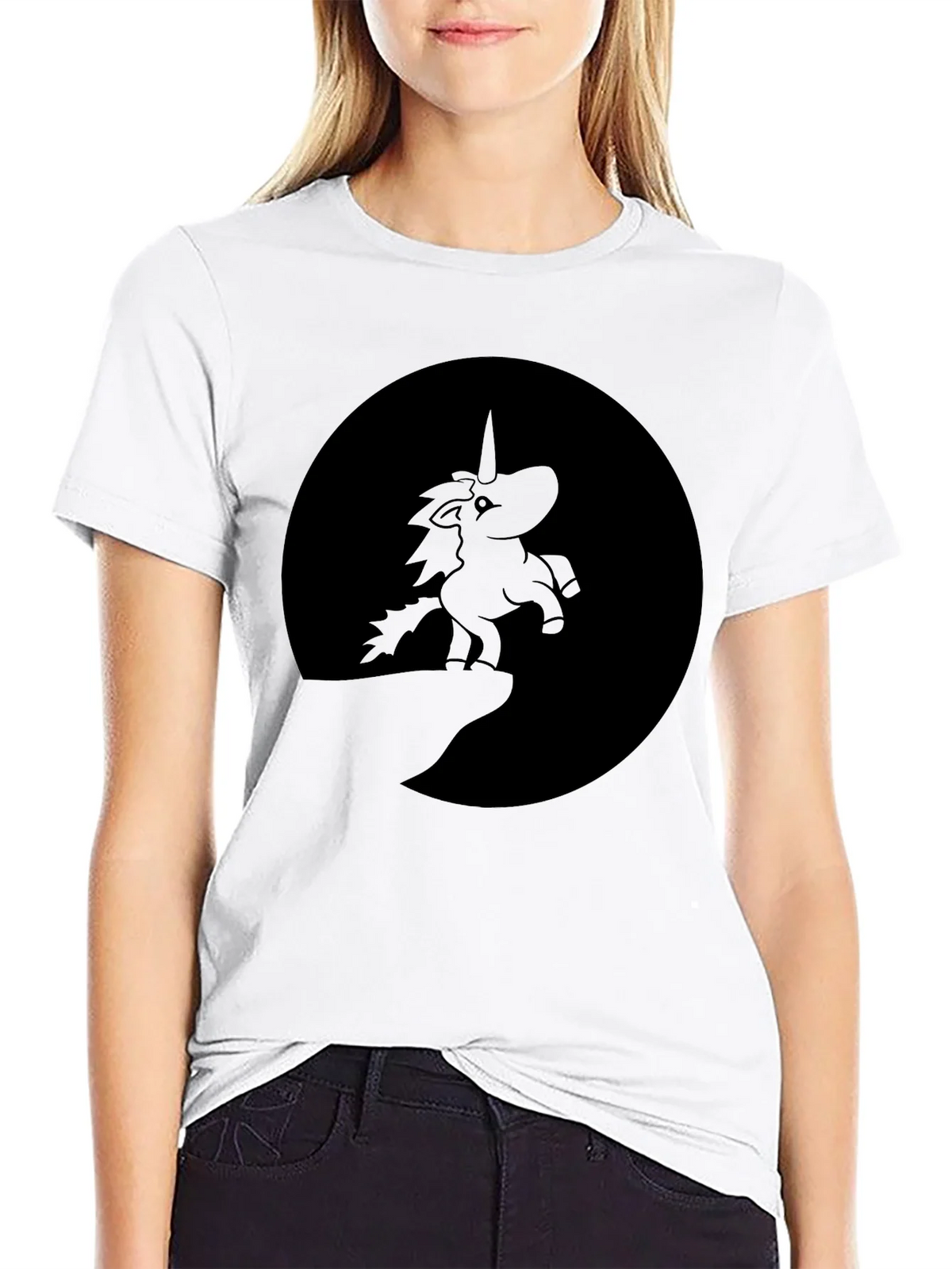 Unicorn Silhouette T-Shirt - Dark Fantasy Style product image 2