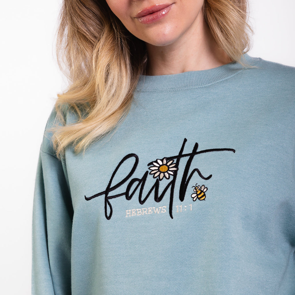 Faith Flower Embroidered Crewneck Sweatshirt - 20 product image 3