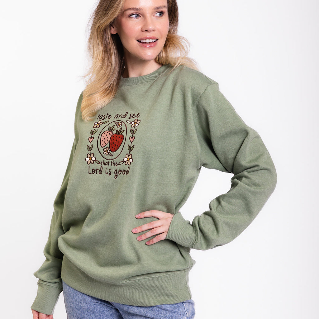 Taste and See Embroidered Crewneck Sweatshirt - 20 product image 2