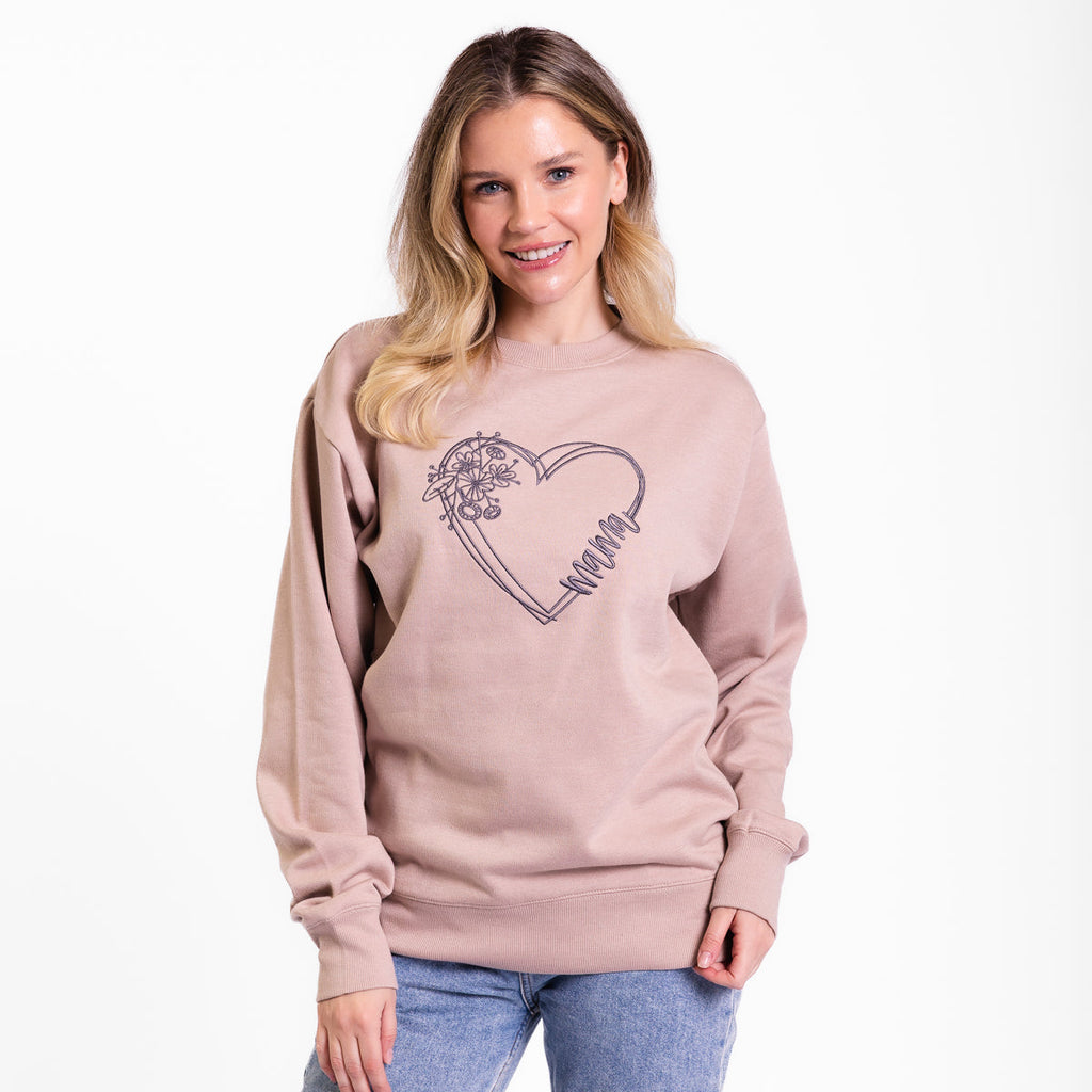 Mama Heart Embroidered Crewneck Sweatshirt product image 2