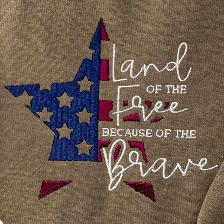 Land of the Free Embroidered Crewneck Sweatshirt - 20 product image 3