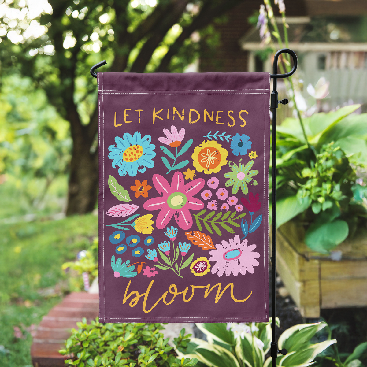 Let Kindness Bloom Garden Flag
