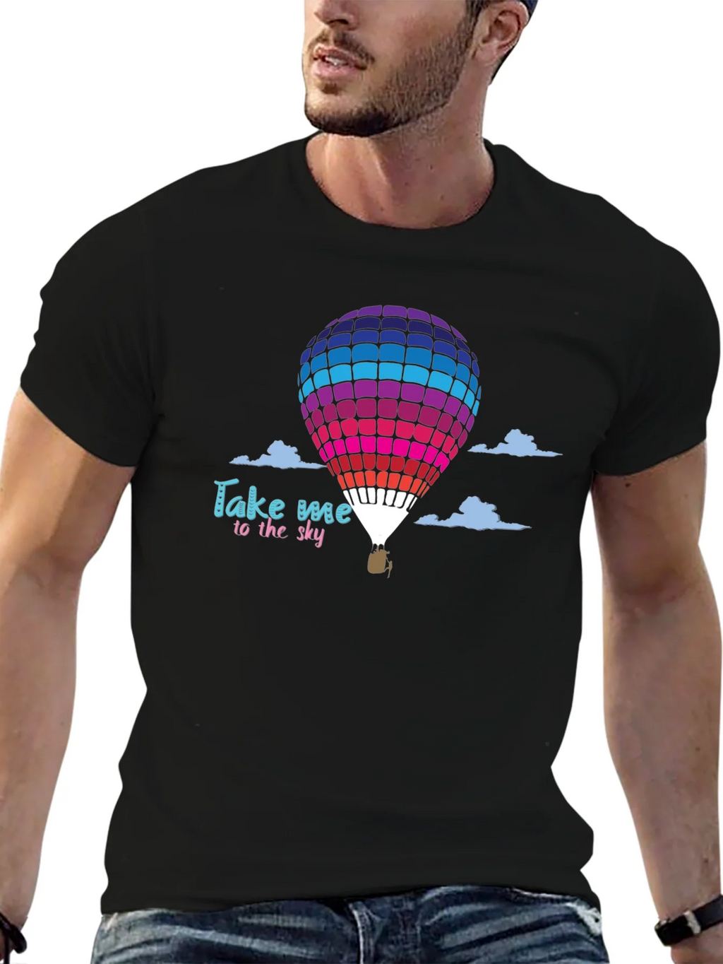 Take Me to the Sky Hot Air Balloon Graphic T-Shirt product image 6