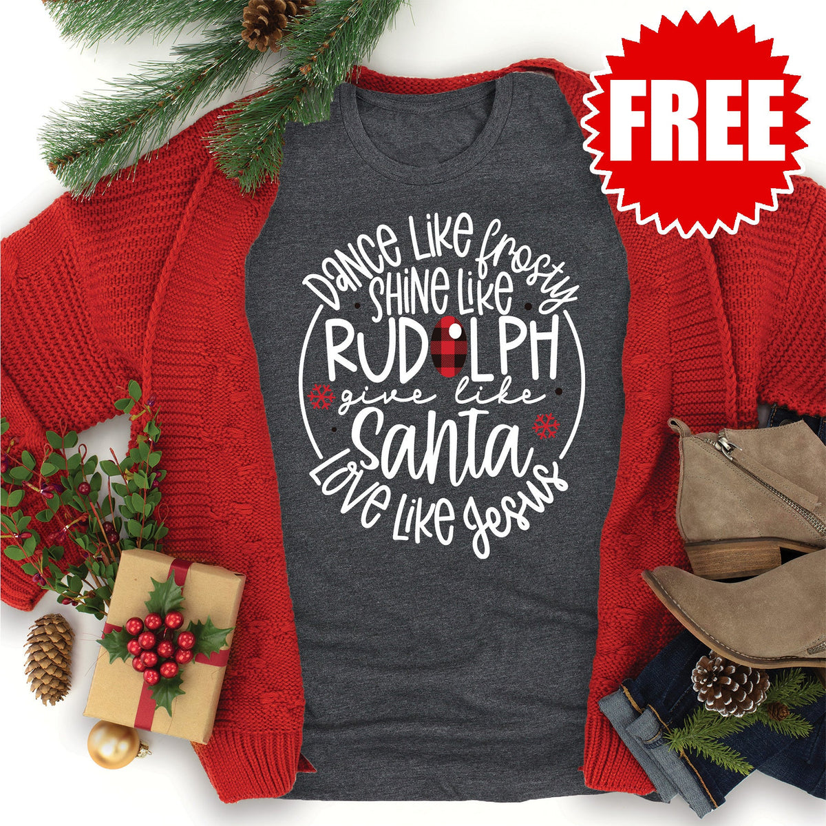 Love Like Jesus Christmas Tee - 0