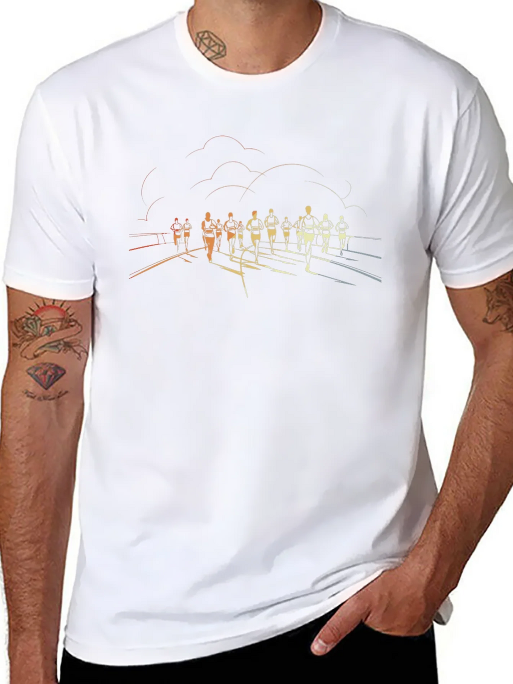 Runners Silhouette Black T-Shirt product image 7