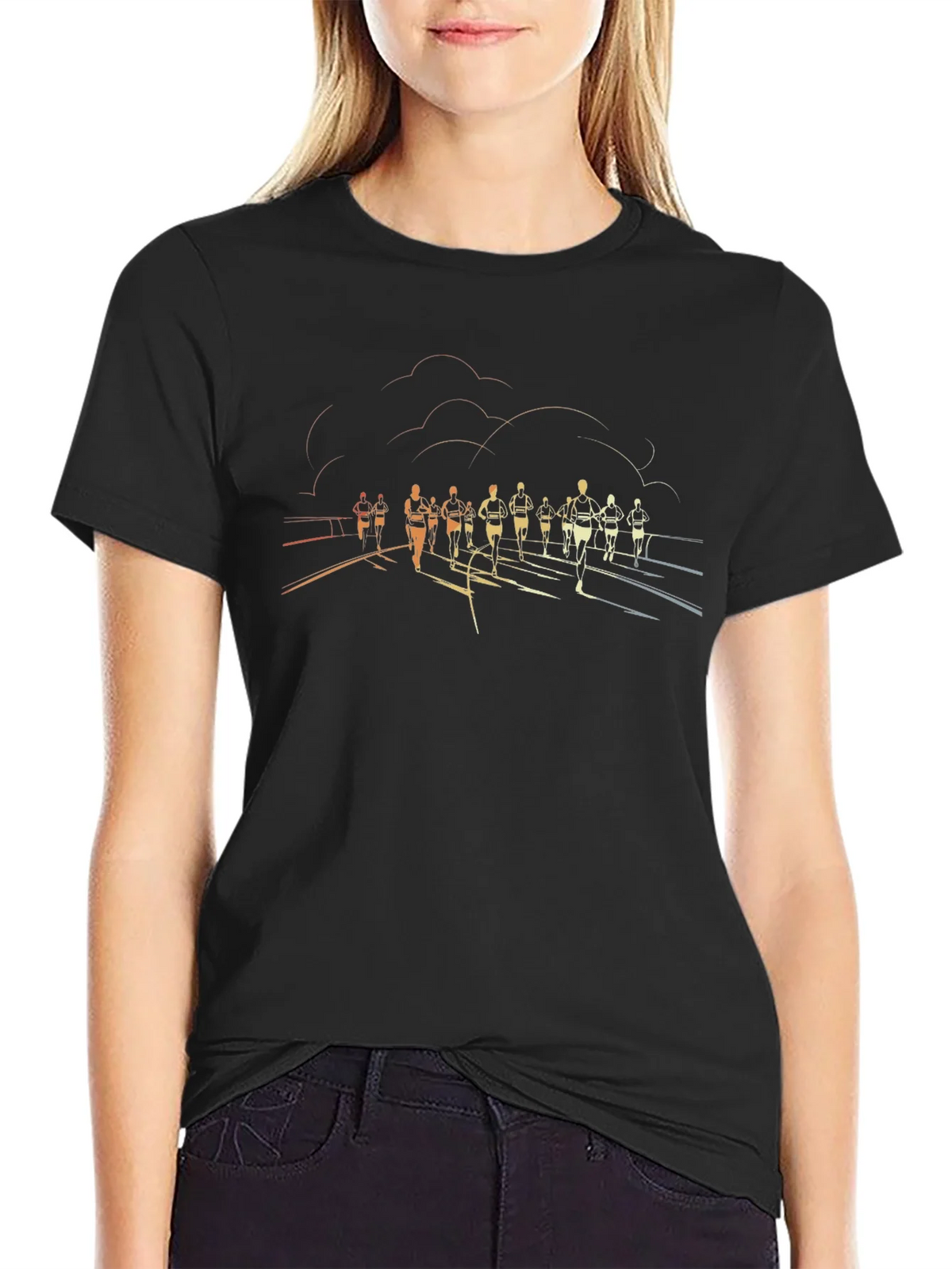 Runners Silhouette Black T-Shirt product image 2