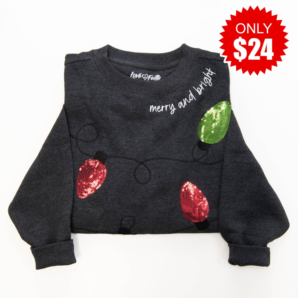 Embellished Merry and Bright Sweatshirt - 24 product image 3