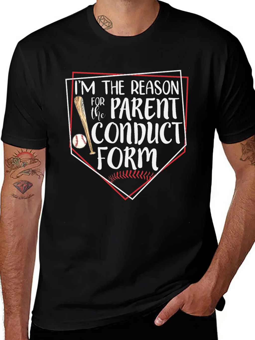 Funny Baseball Parent Conduct Form T-Shirt product image 1
