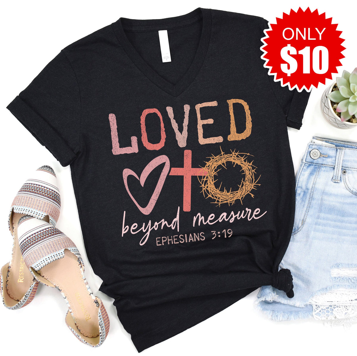 Loved Beyond Measure V-Neck - 10