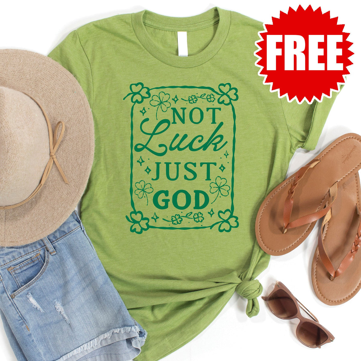 Not Luck Just God Tee - 0