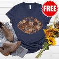 Floral Football V-Neck - 0