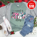 I Need a Snowday V-Neck - 10