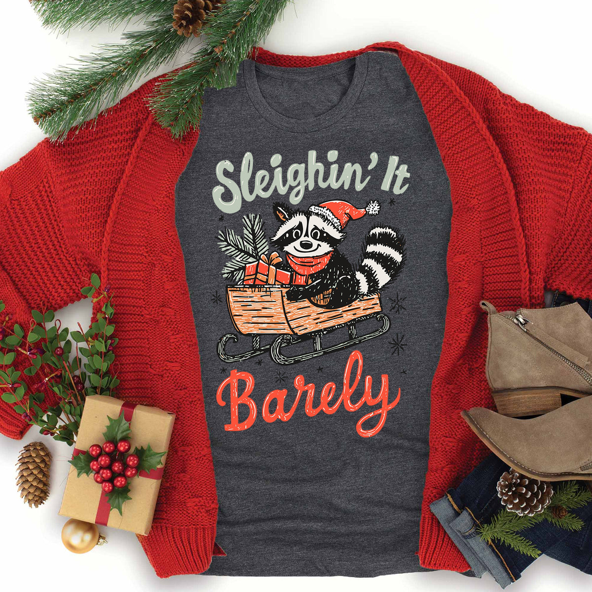 Sleighin' It Barely Tee
