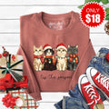 Christmas Cats Sweatshirt - Heather Chestnut - 18 product image 1