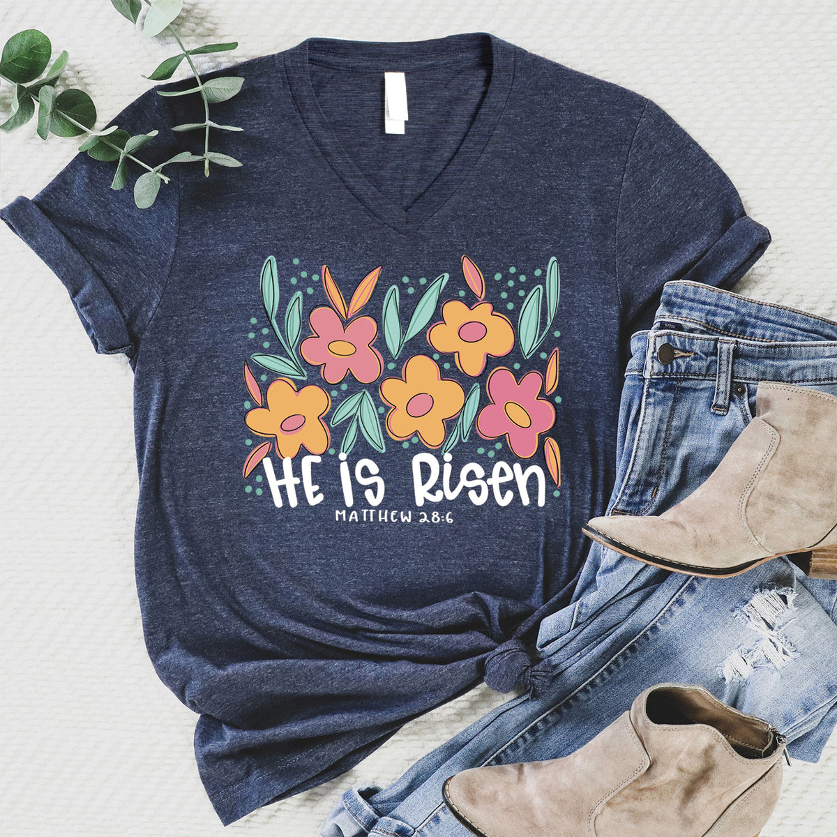 He is Risen V-Neck product image 1