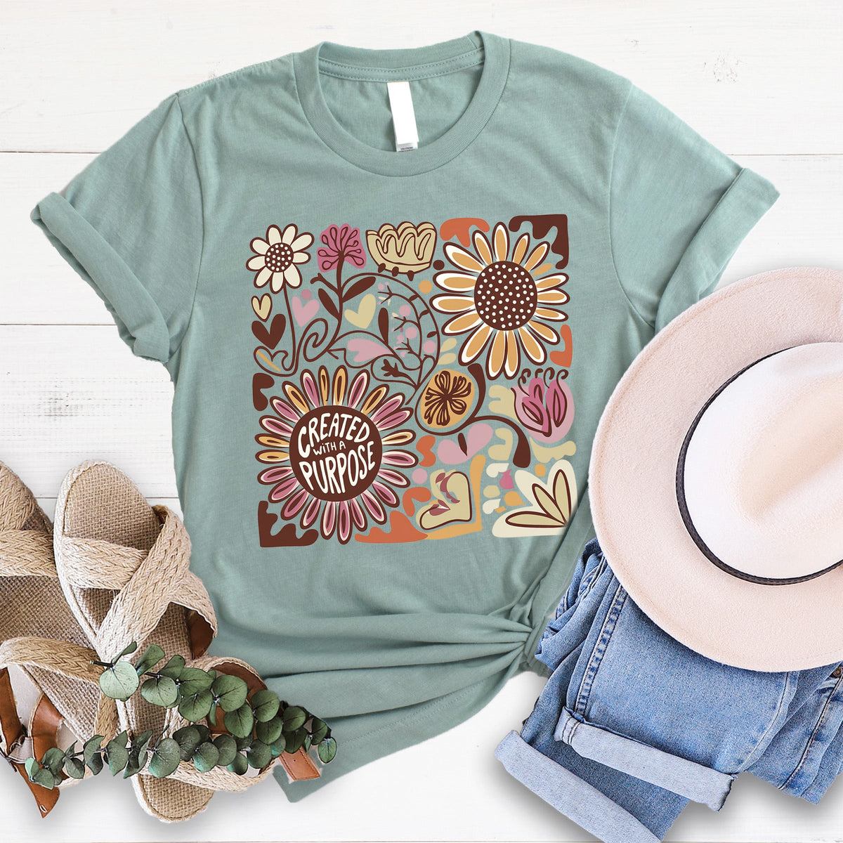 Created with a Purpose Tee product image 2