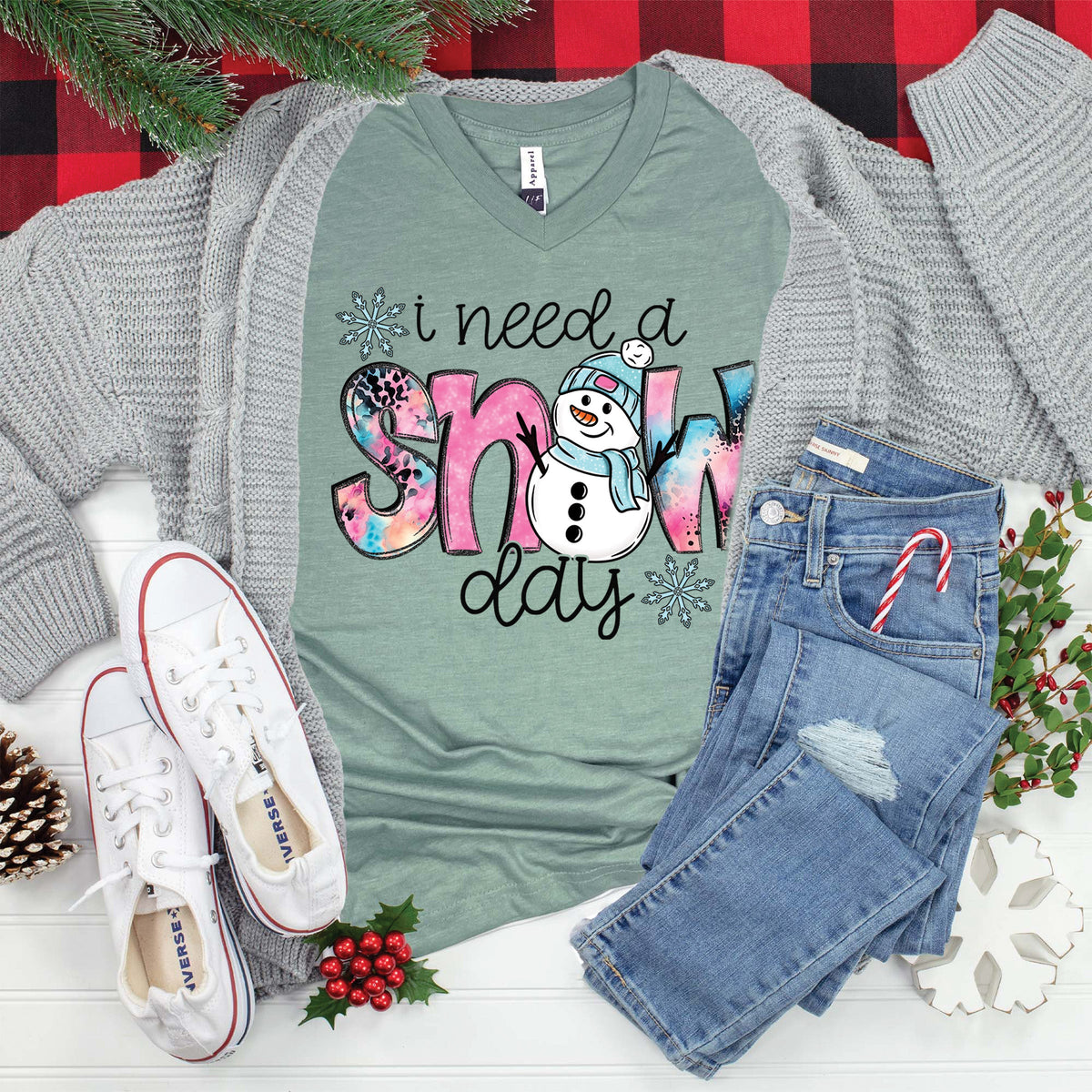 I Need a Snowday V-Neck